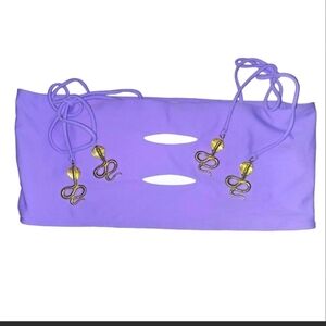 Cobra Lavender Lilac Bandeau Crop Top Cami Beach Top